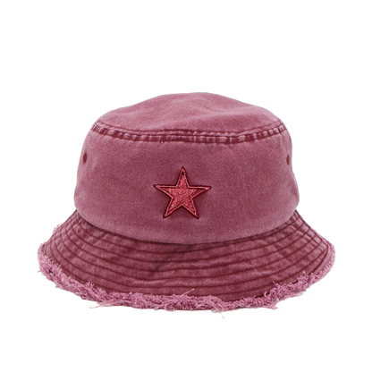 “2028” Limited Edition Distressed Denim Bucket Hat