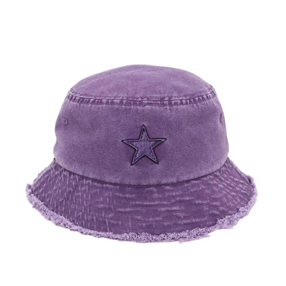 “2028” Limited Edition Distressed Denim Bucket Hat