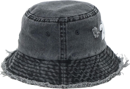 “2028” Limited Edition Distressed Denim Bucket Hat