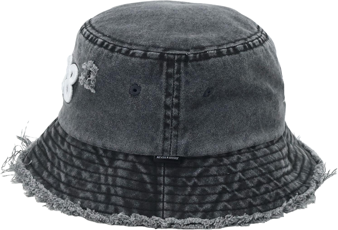 “2028” Limited Edition Distressed Denim Bucket Hat