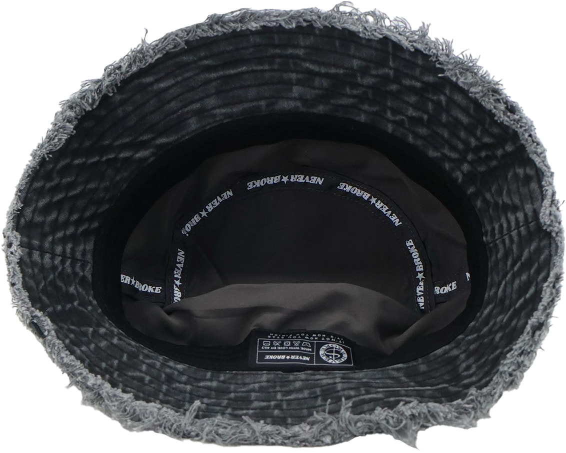 “2028” Limited Edition Distressed Denim Bucket Hat