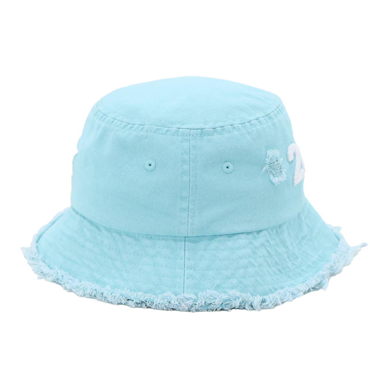 “2028” Limited Edition Distressed Denim Bucket Hat