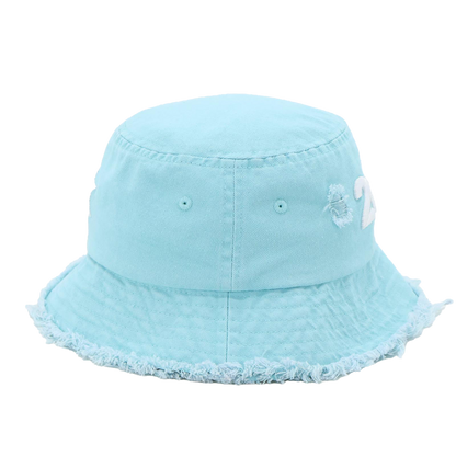 “2028” Limited Edition Distressed Denim Bucket Hat